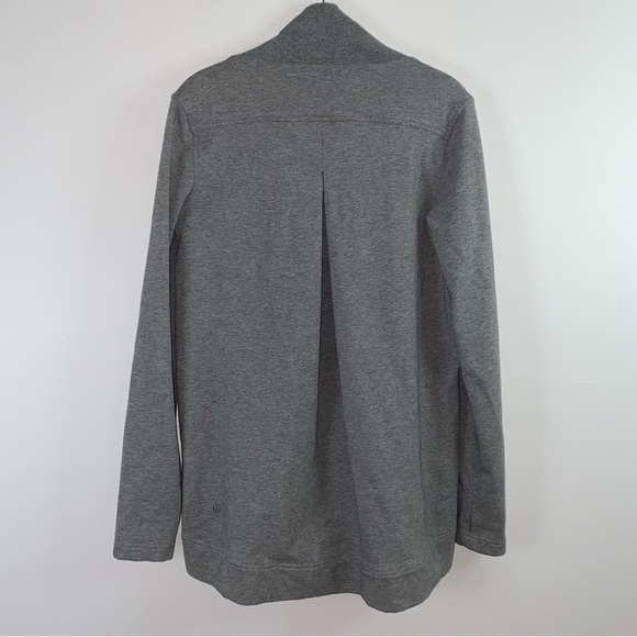 Lululemon Belle Wrap Cardigan Jacket Gray Stretch French Terry Active Yoga Sz 4 - Picture 9 of 13